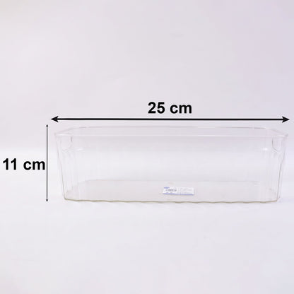 Plastic Fridge Organizer Basket  Clear Storage Solution For Kitchen