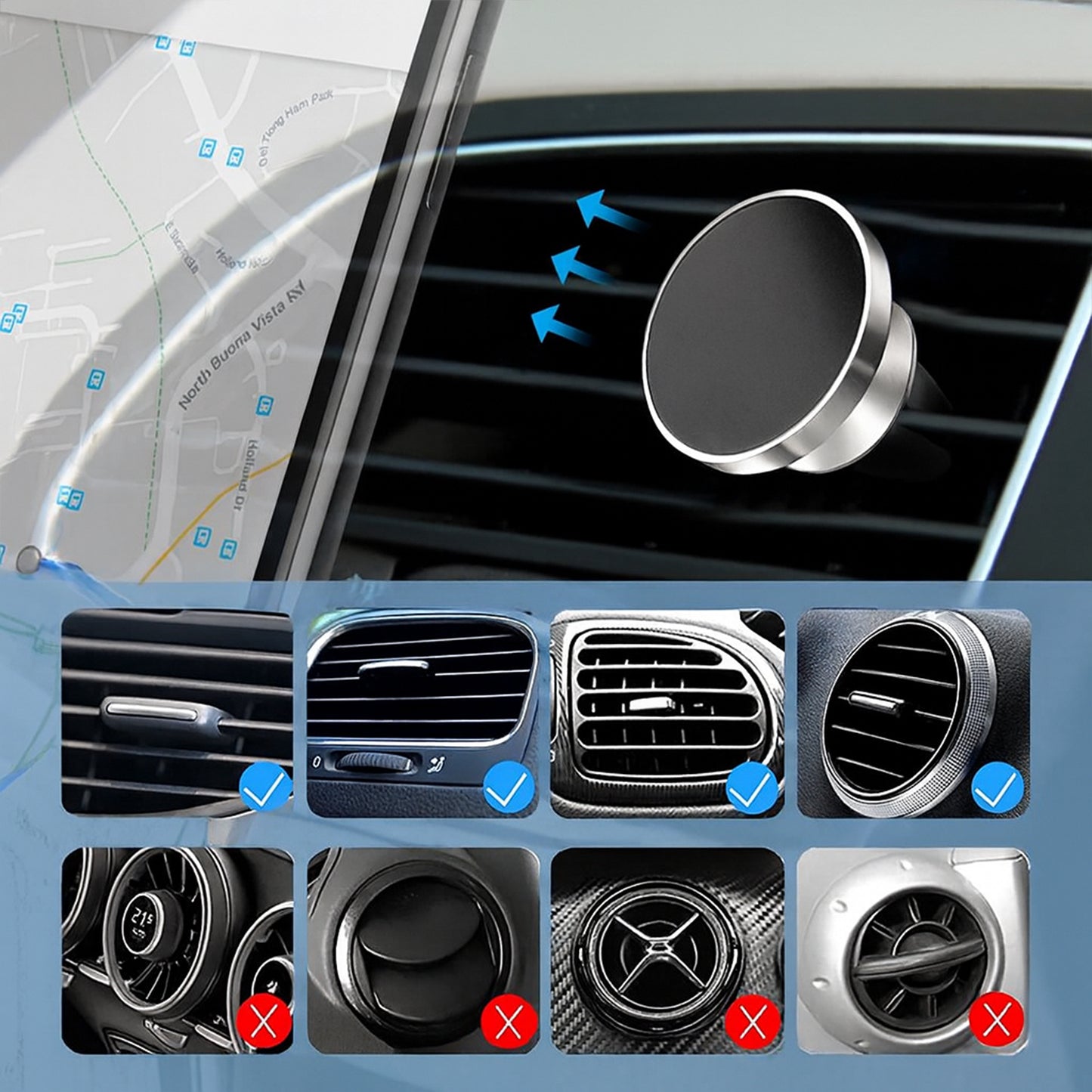 360 Rotating Magnetic Phone Holder Stand (1 Pc)