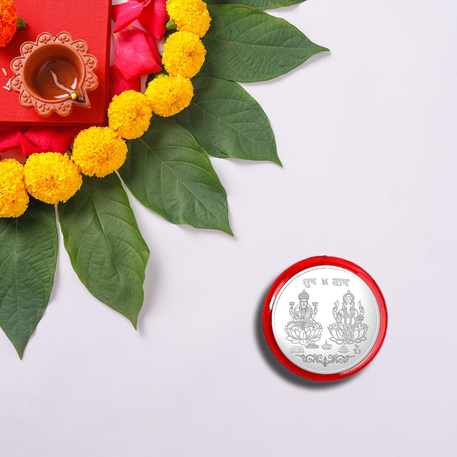 Rakhi Gift Combo With 2 Designer Rakhis For Brother  Ganesh  Peacock Theme With Choco Beats 2 Silver Coins Roli Chawal  Greeting Card