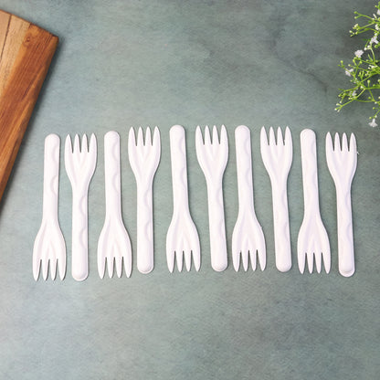 Compostable Bagasse Fork  10 Pcs Pack