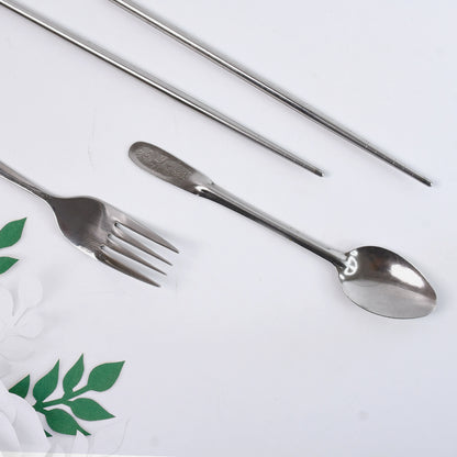 Portable Utensils Travel Camping Cutlery Set 4 Pc With Case