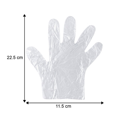Disposable Clear Plastic Gloves (100 Pc Large)